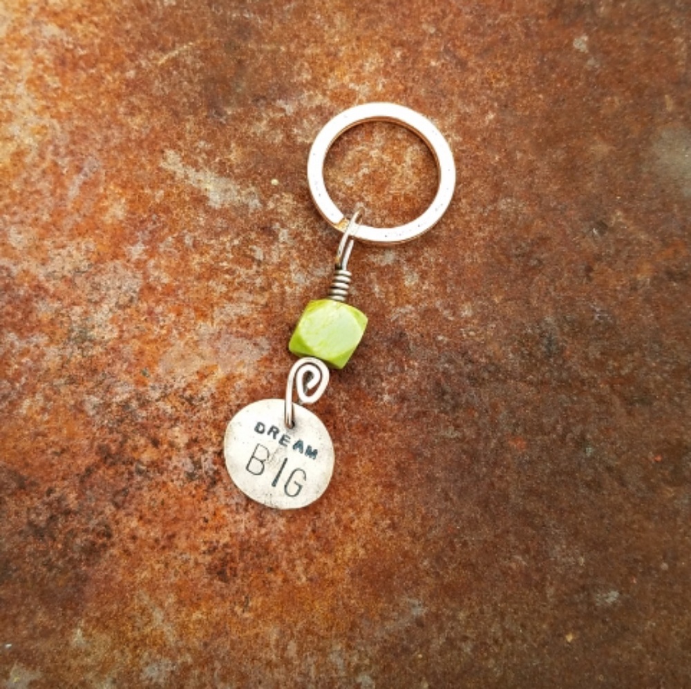 Dream Big Copper Boho Key Ring - Picture 3 of 6